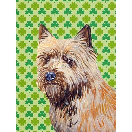 PATIOPLUS Cairn Terrier St. Patricks Day Shamrock Portrait Flag Garden Size PA245817